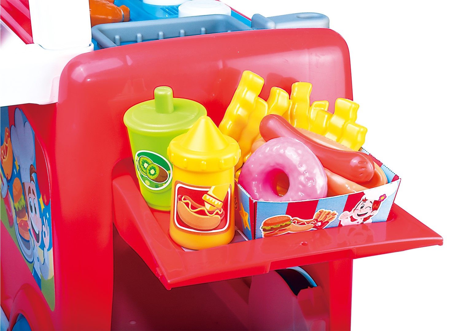 Wózek z hamburgerami miejsce do wydawania posiłków