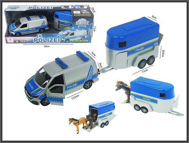 Volkswagen T6 1(2019) policja z przyczepa dla koni 520359 Volkswagen T6 1(2019) policja z przyczepa dla koni 520359