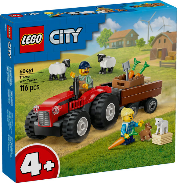 LEGO 60461 Czerwony traktor z przyczepa i owca
