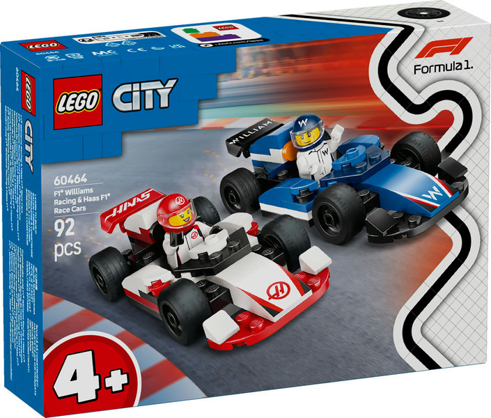 LEGO 60464 F1 Bolidy Williams Racing i Haas F1