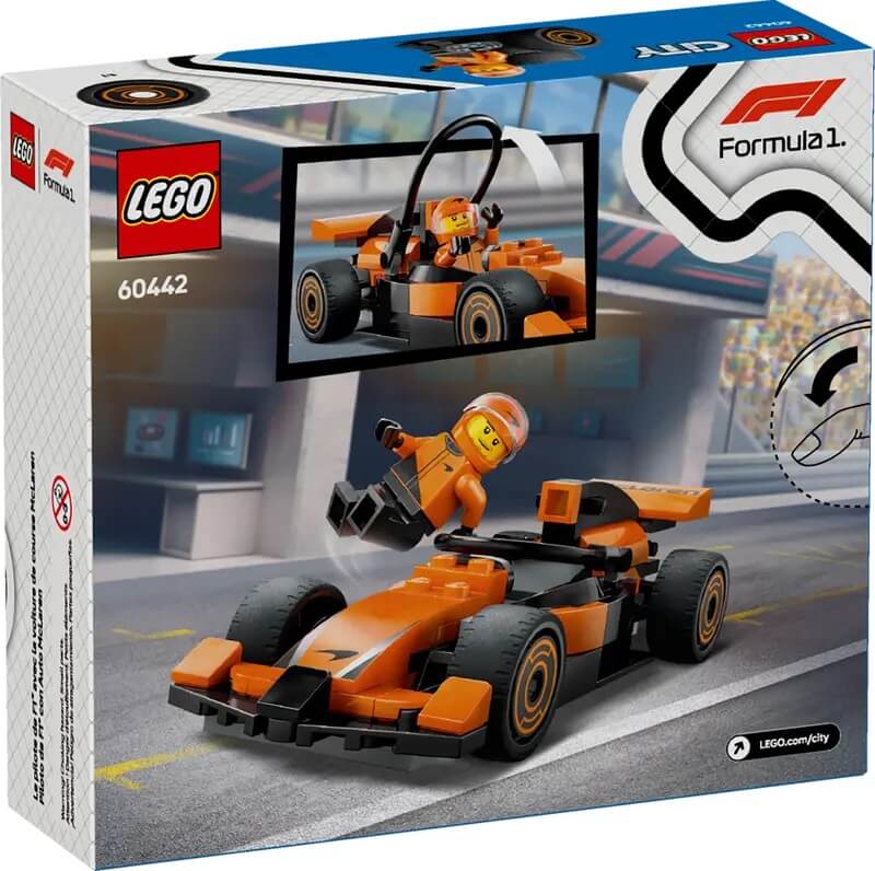 LEGO City 60442 F1 Kierowca i bolid McLaren tyl