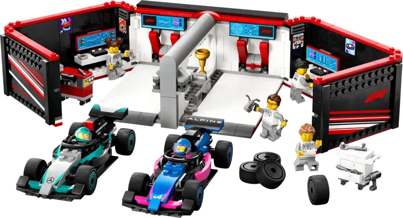 LEGO City 60444 F1 Garaż i bolidy Mercedes AMG i Alpine LEGO City 60444 F1 Garaż i bolidy Mercedes AMG i Alpine