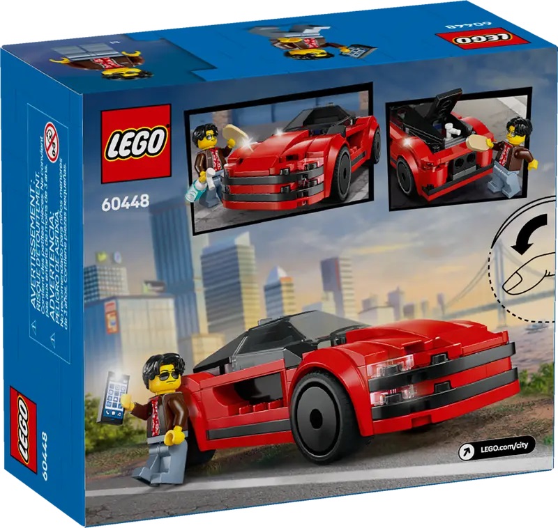 LEGO City 60448 Czerwony samochod sportowy tyl