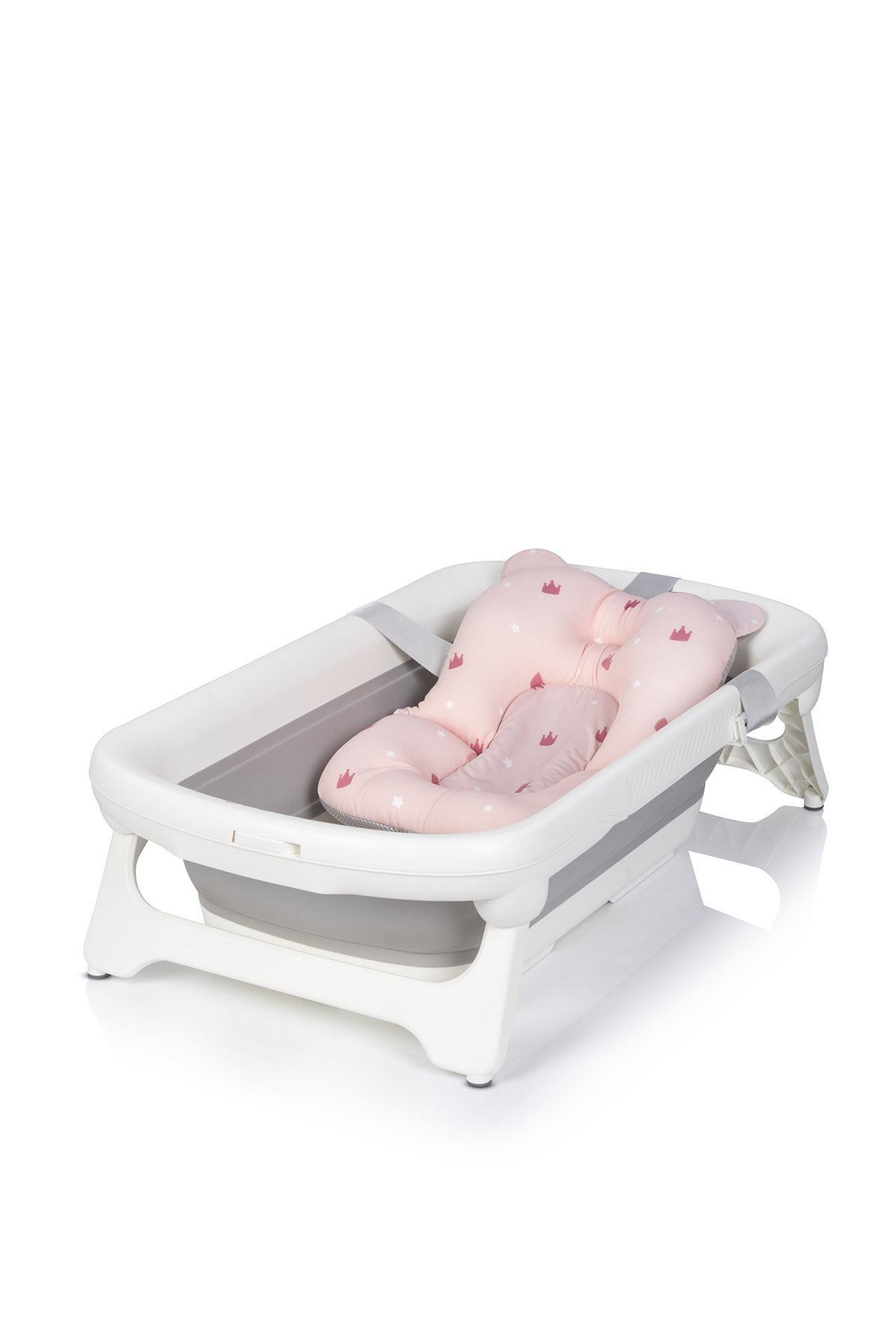 wanienka skladana termometrem i lezaczkiem space pink