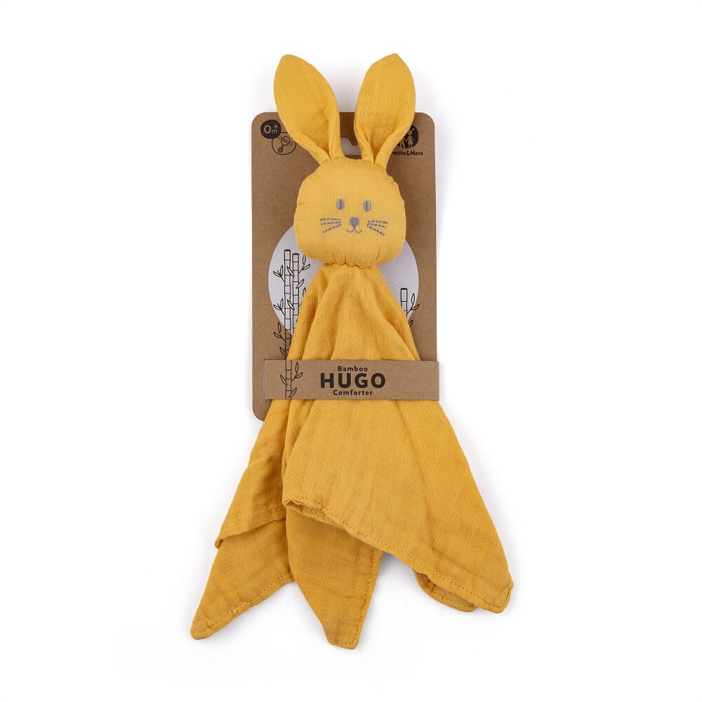 Bambusowa muślinowa przytulanka Hugo Ochre