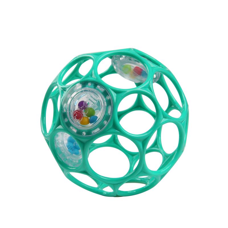 OBALL Pilka z grzechotka 10 cm mietowa 0m+ 11483 12DT