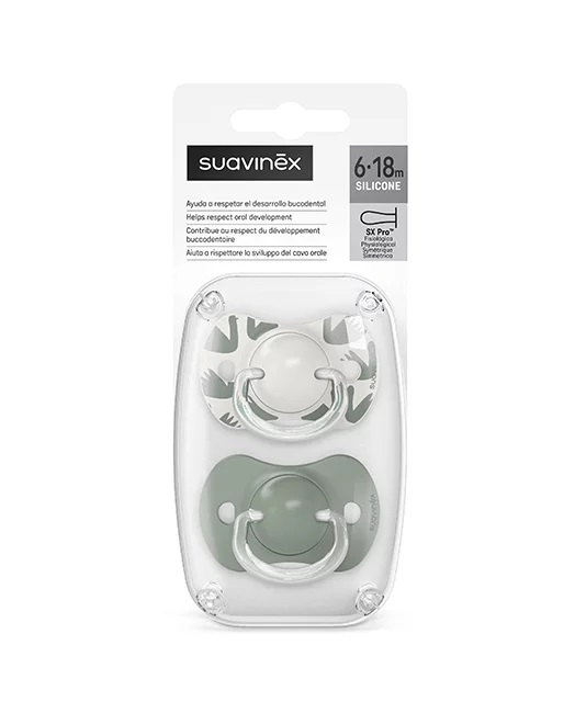 Suavinex smoczek fizjologiczny sx pro 6 18m walk in the park oliwkowy
