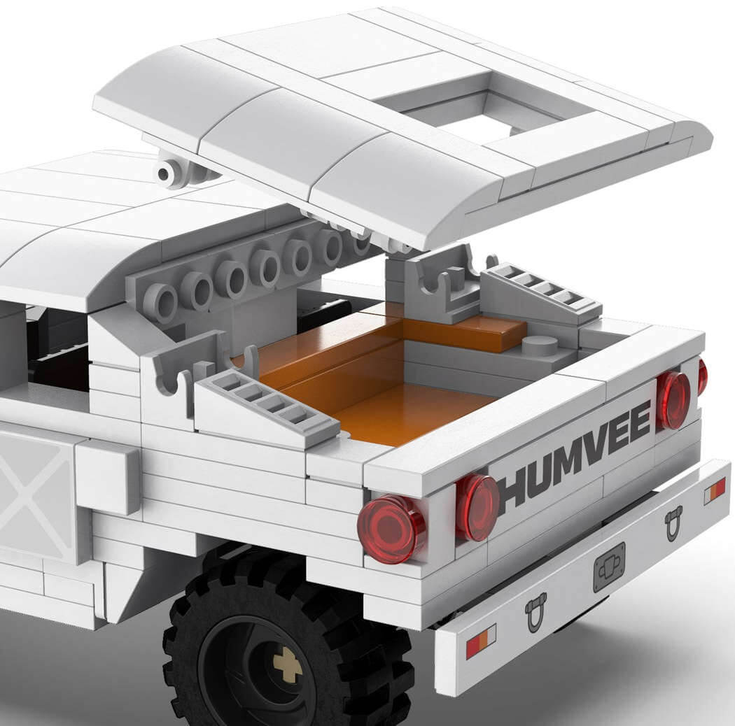 CaDA klocki konstrukcyjne Humvee bagaznik
