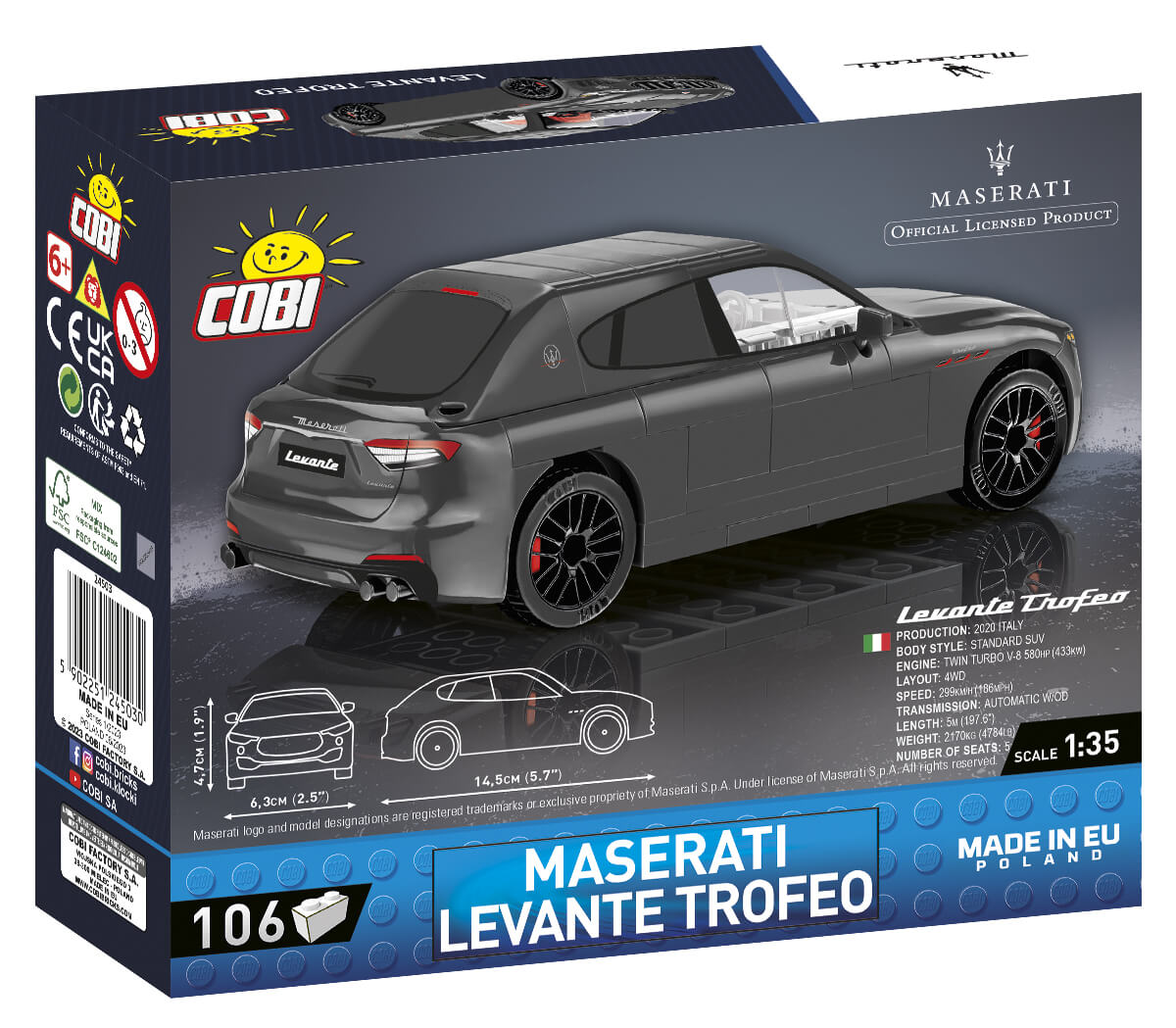Maserati Lavante Trofeo auto z klockow