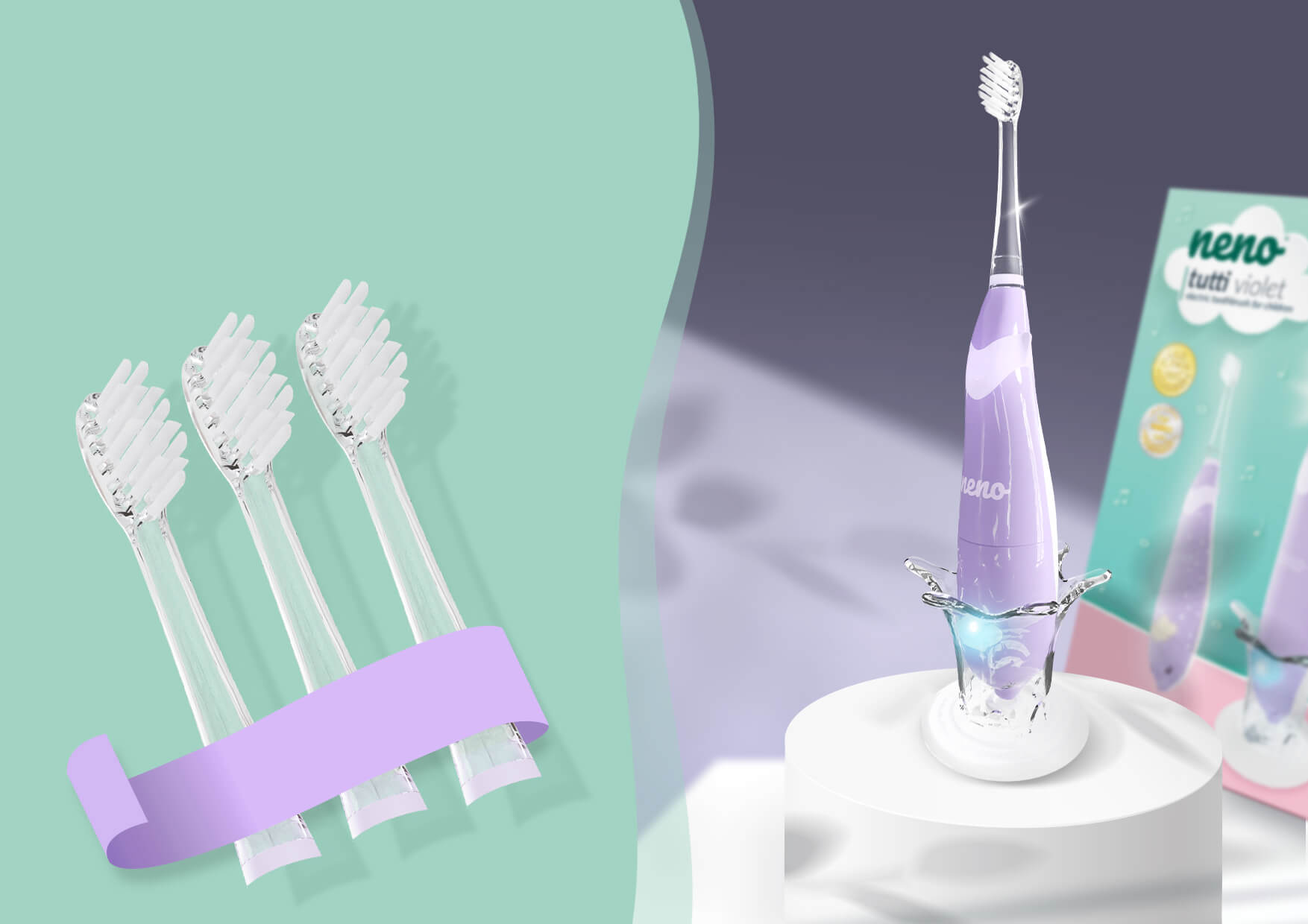 Neno tutti violet 3 koncowki w zestawie