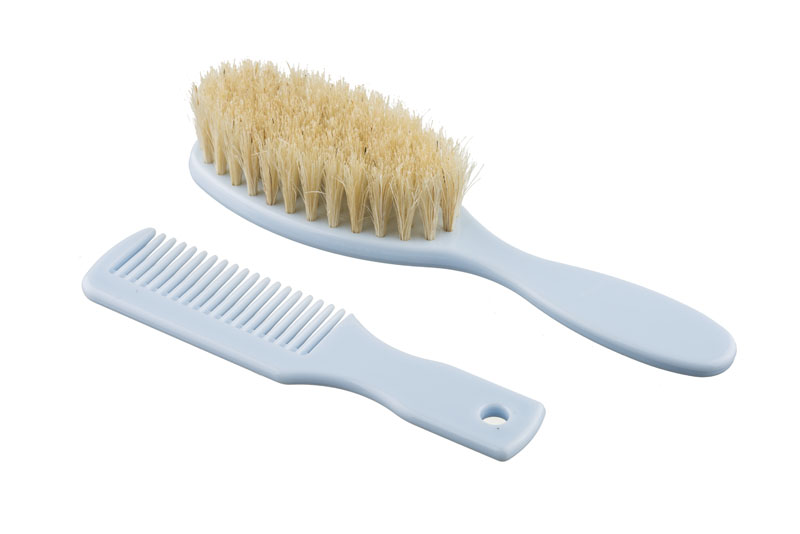Szczoteczka do wlosow z naturalnego wlosia A0457 niebieski