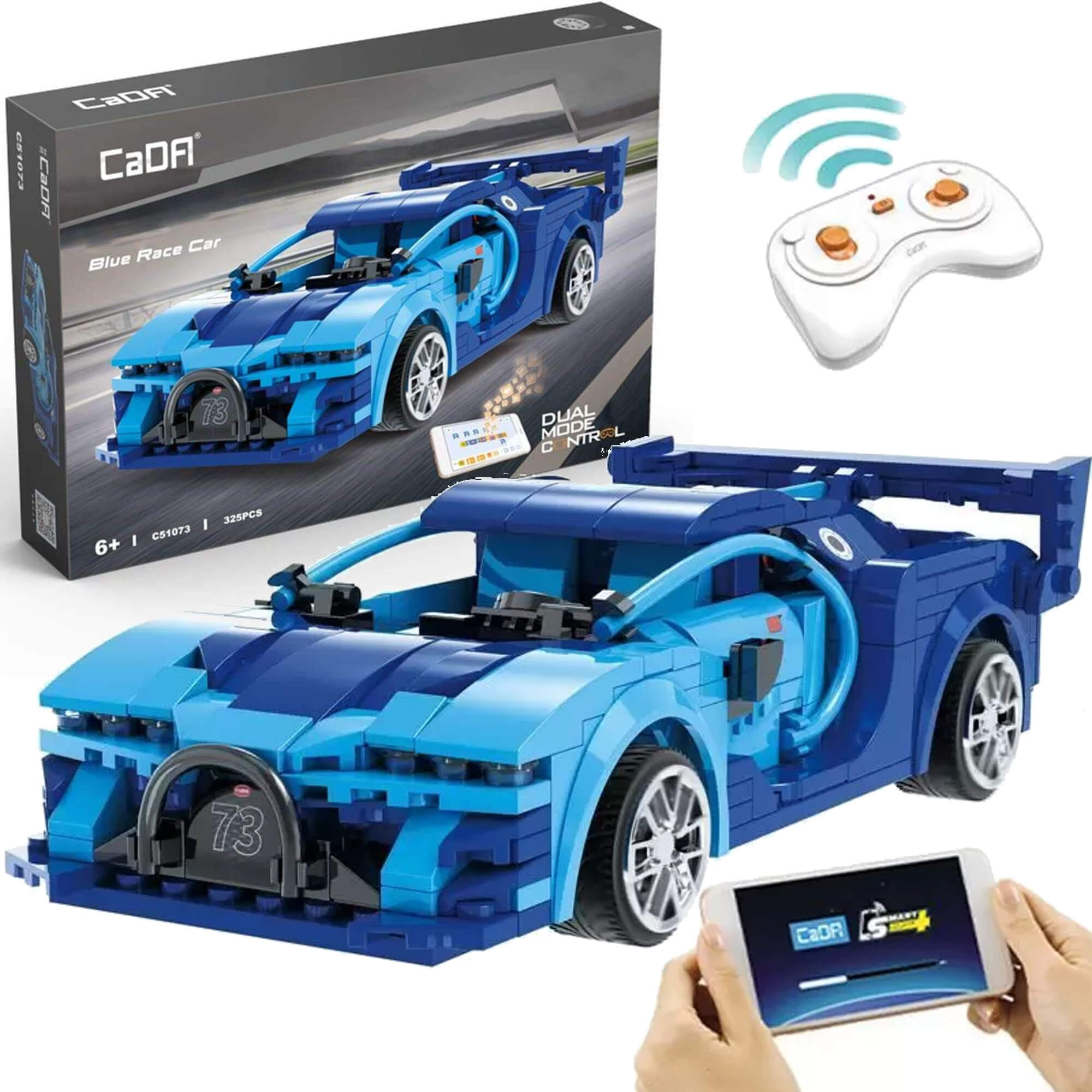 CaDA Blue Race Car auto RC Dual Mode CaDA Blue Race Car auto RC Dual Mode