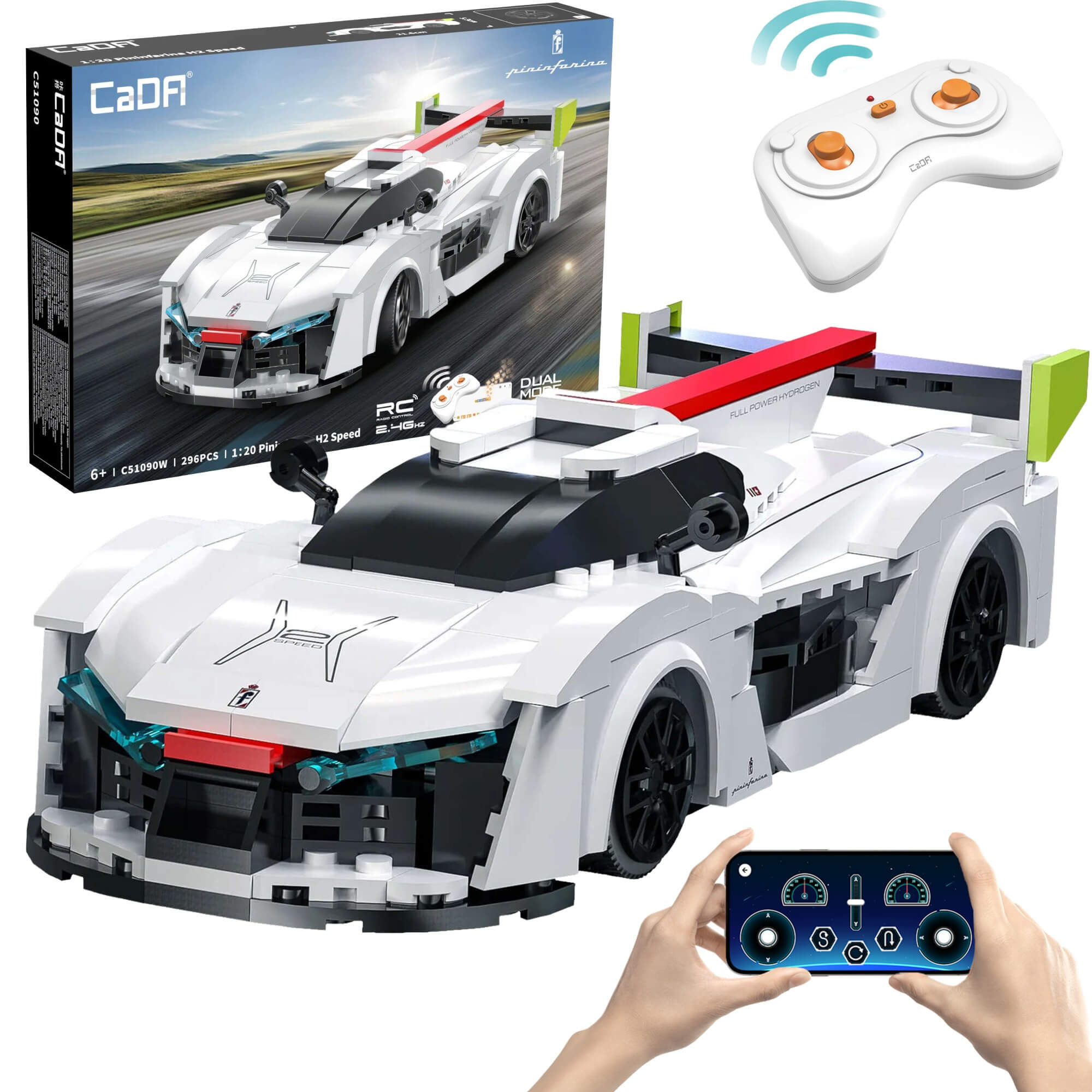 CaDA Klocki Konstrukcyjne Pininfarina H2 Speed RC Dual Mode CaDA Klocki Konstrukcyjne Pininfarina H2 Speed RC Dual Mode
