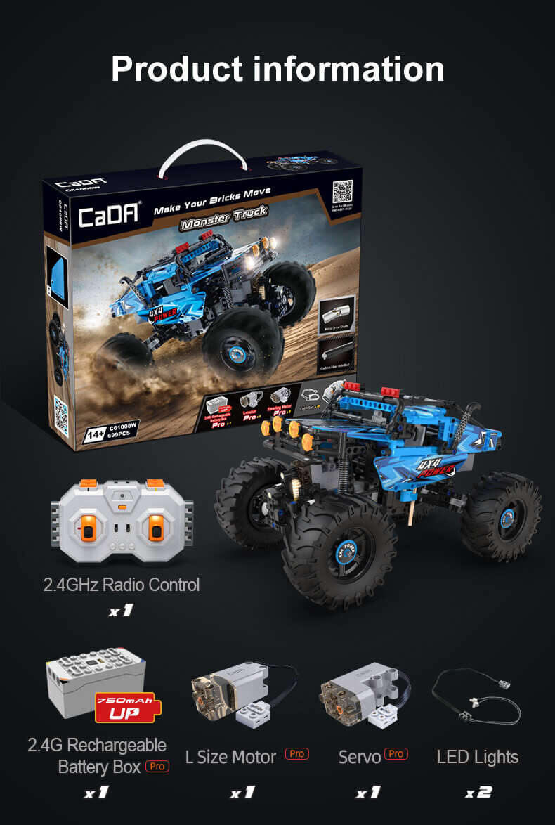Monster Truck pelen zestaw z silnikami Monster Truck pelen zestaw z silnikami