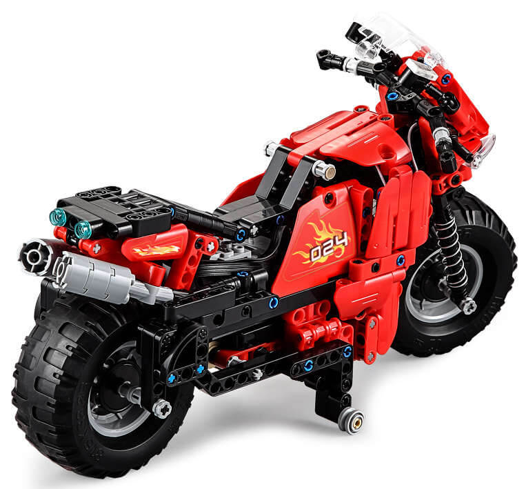 Motocykl zdalnie sterowany z klockow Motocykl zdalnie sterowany z klockow