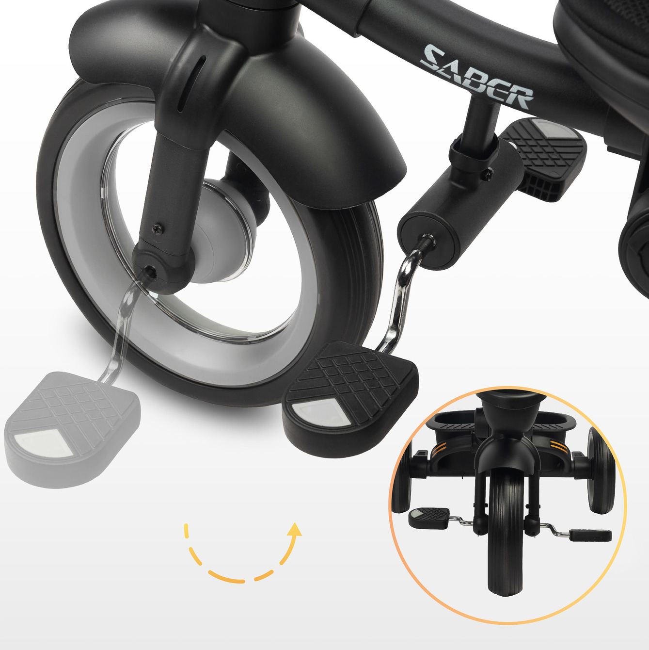 Rowerek SABER dostosowuje się do dziecka