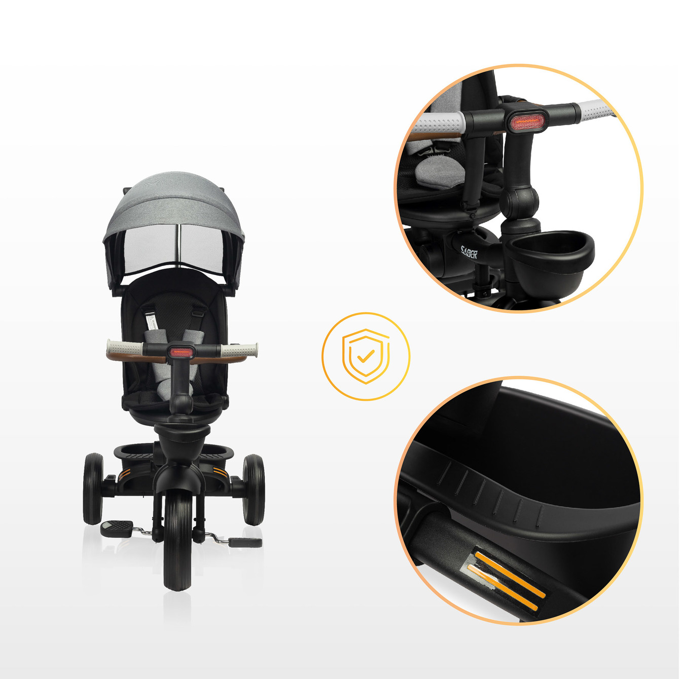 Rowerek SABER elementy bezpieczenstwa