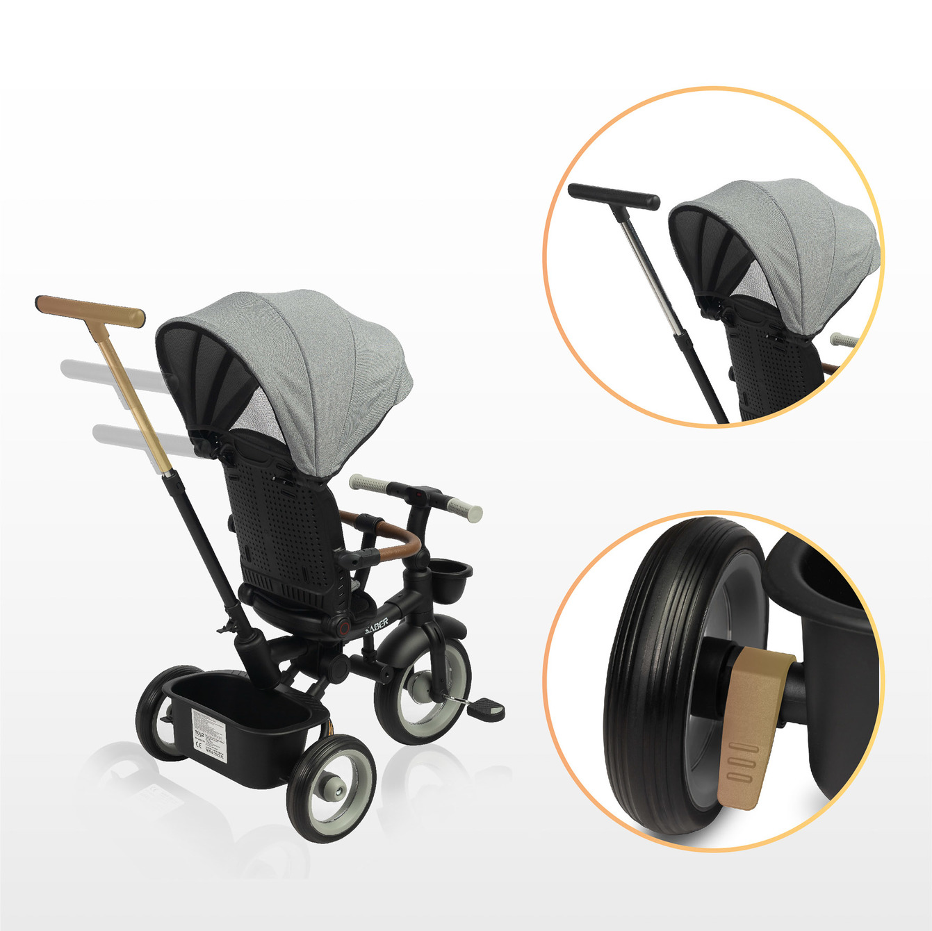 Rowerek SABER przyjazny dla rodzica