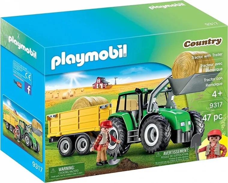 playmobil traktor z przyczepa 9317