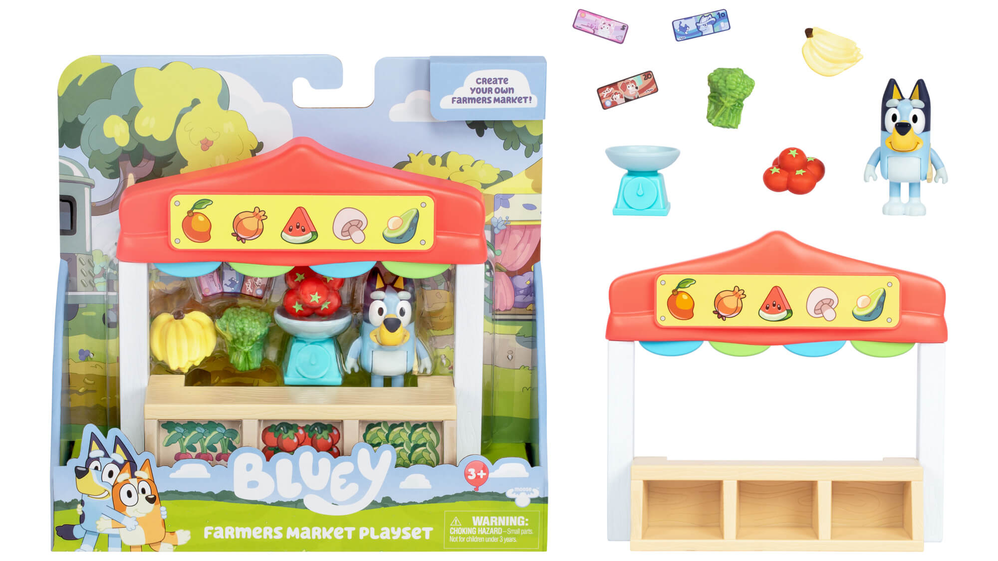 Bluey Sklep Spożywczy z figurką i akcesoriami – zawartość zestawu