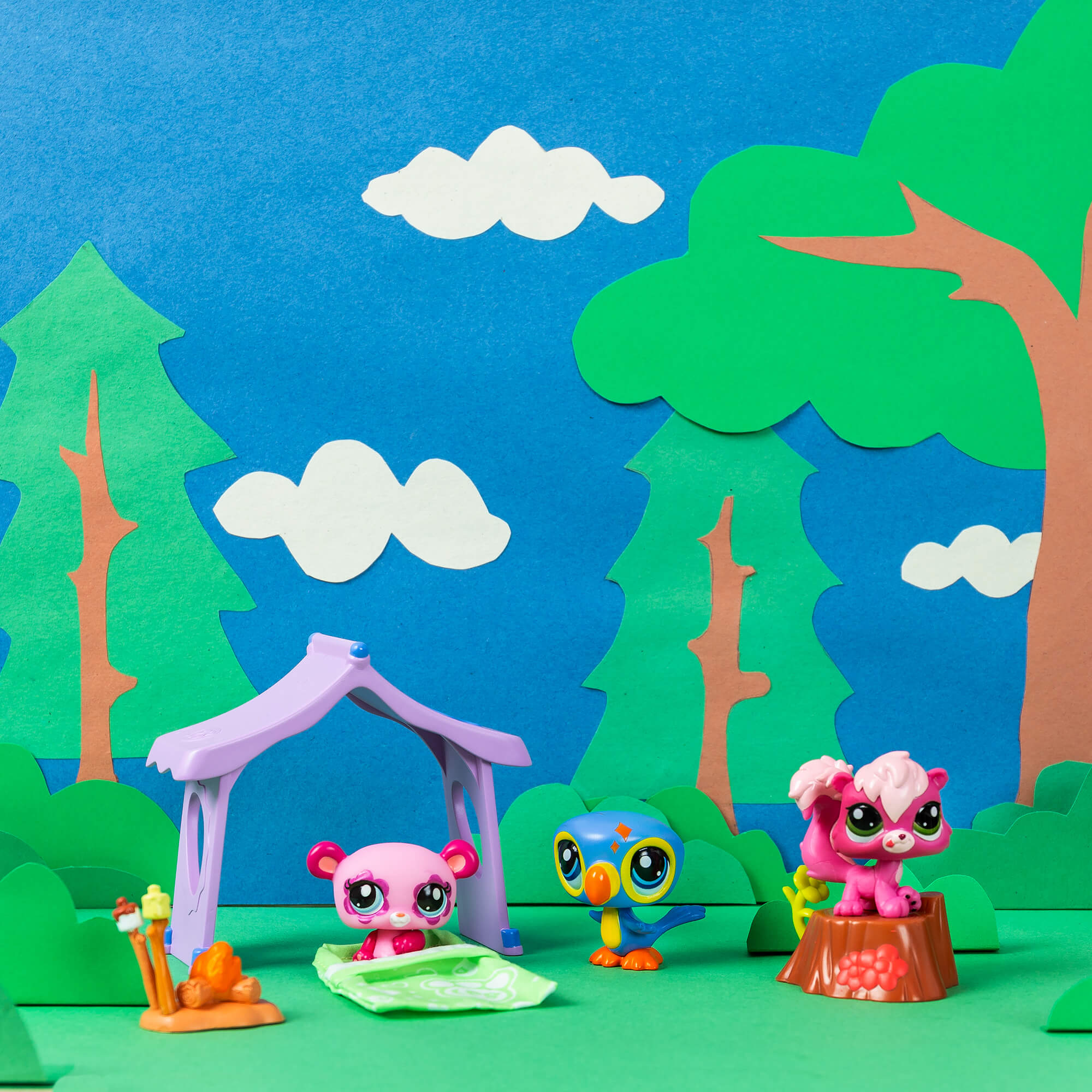 Figurki Littlest PetShop zestaw Camping