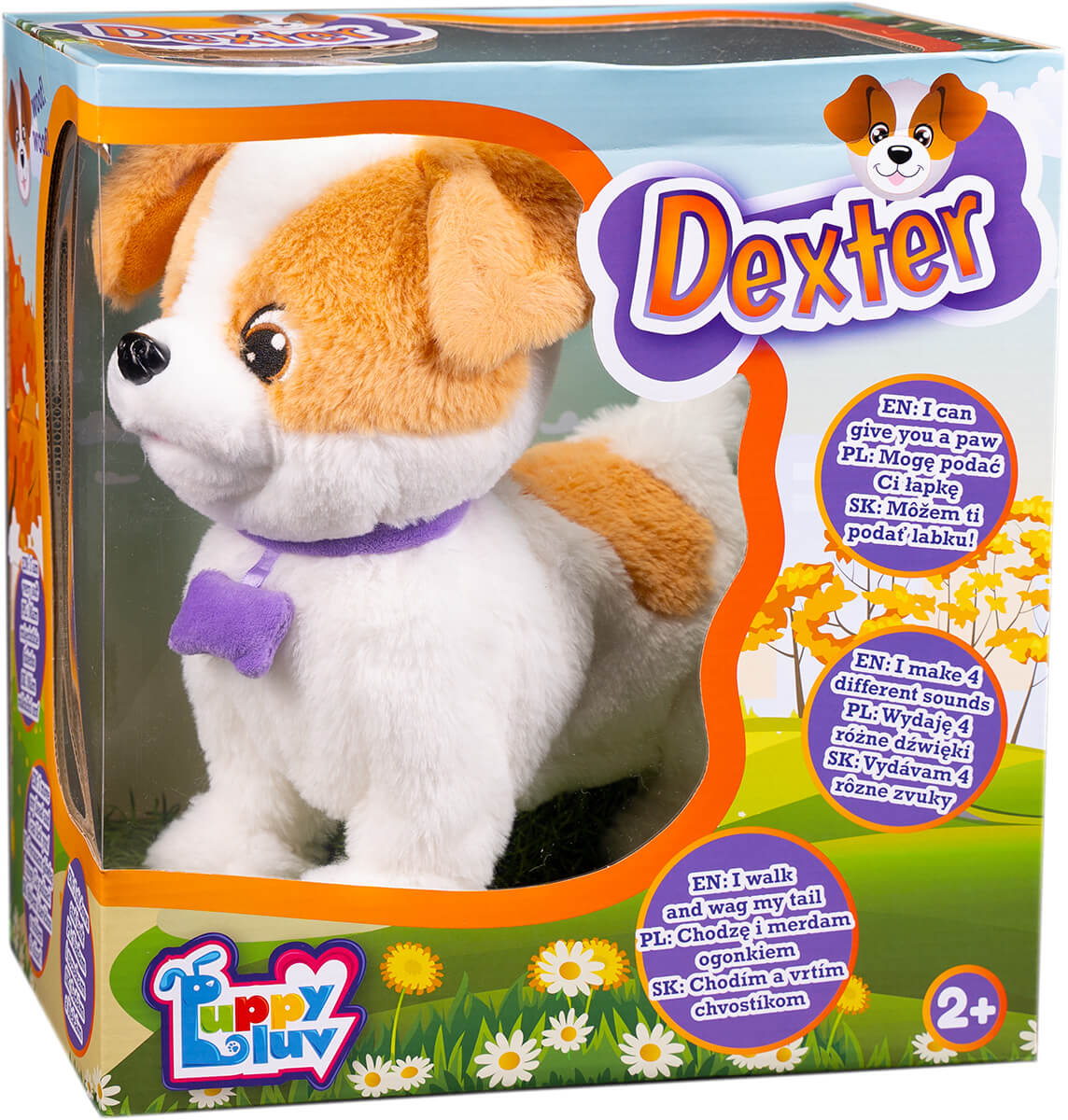 Interaktywny piesek Puppy Luv Dexter w pudełku prezentowym