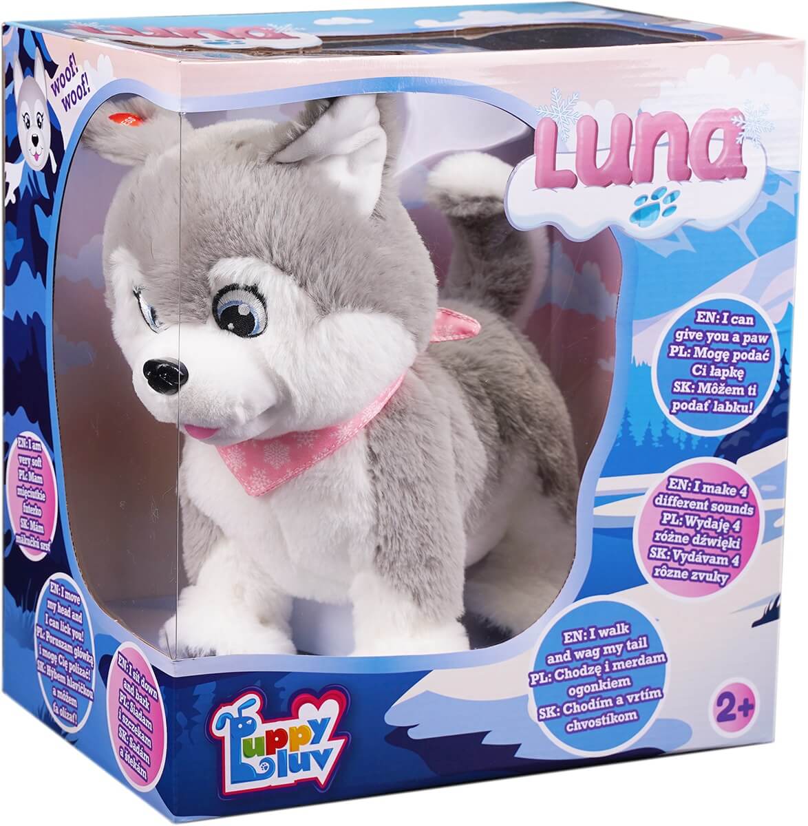 Interaktywny piesek Puppy Luv Luna w pudełku prezentowym