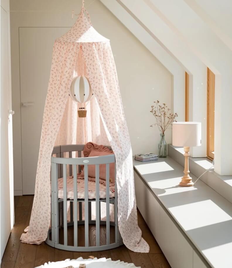 Waldin owalne lozeczko 7w1 z materacem szare pokoik Waldin owalne lozeczko 7w1 z materacem szare pokoik