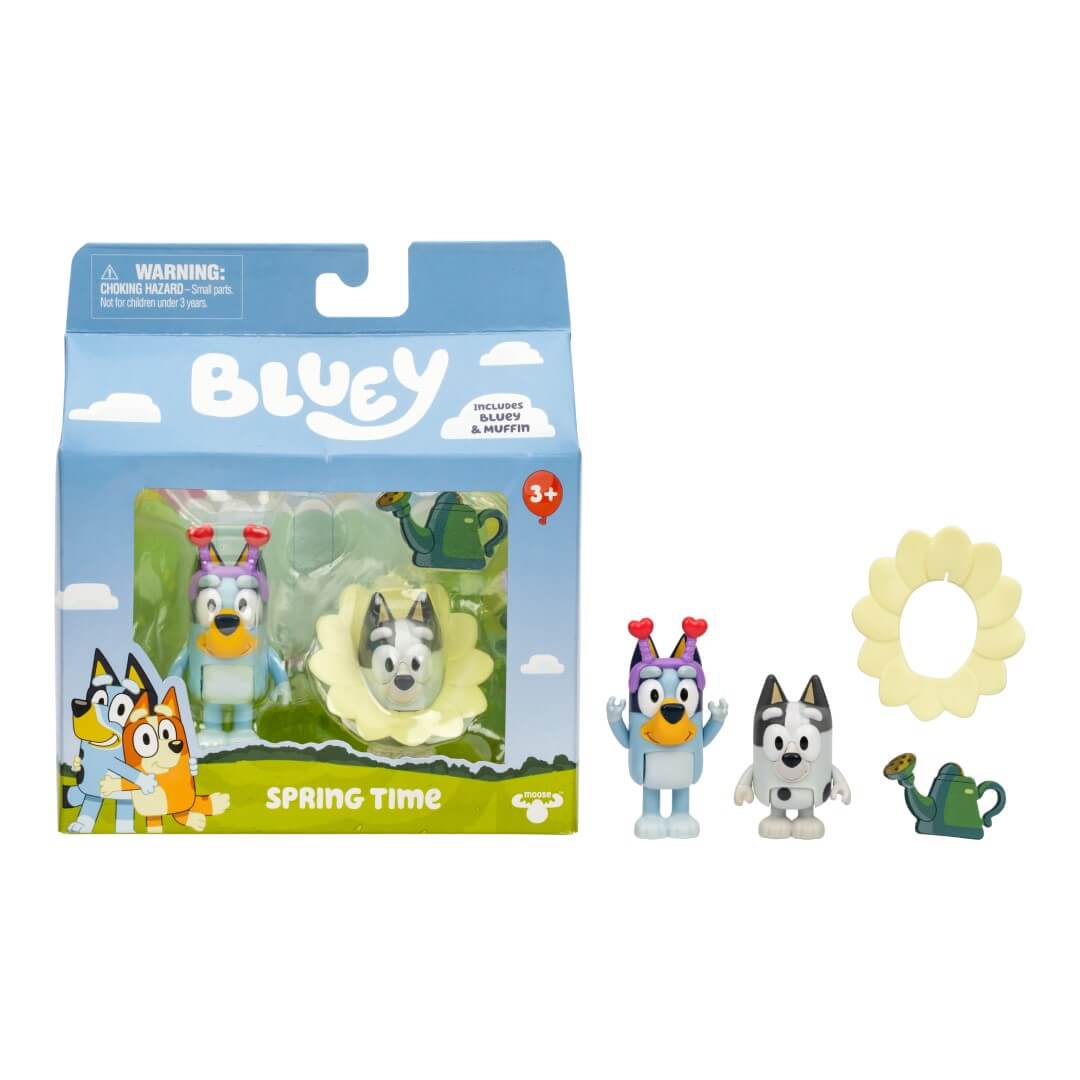 Zawartoć opakowania Bluey Figurki Wiosna