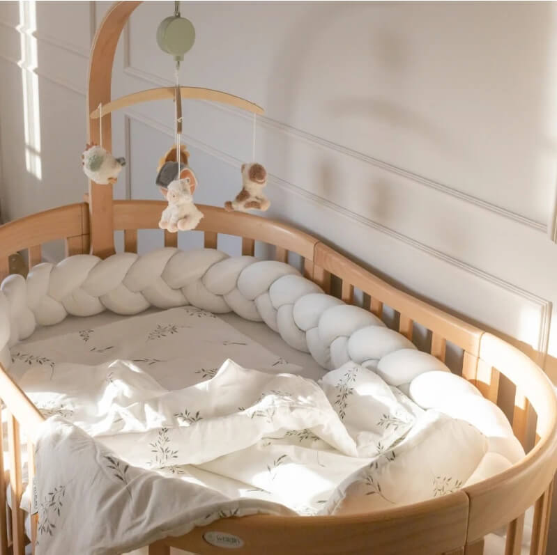 warkocz ochraniacz do łóżeczka welur 210 cm warkocz ochraniacz do łóżeczka welur 210 cm