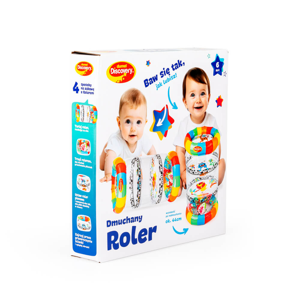 Dmuchany roller Dumel Discovery w opakowaniu – zabawka dla dzieci 6m+