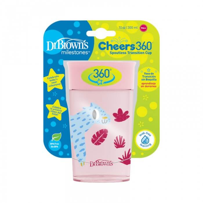 Dr Browns kubek 360 różowy