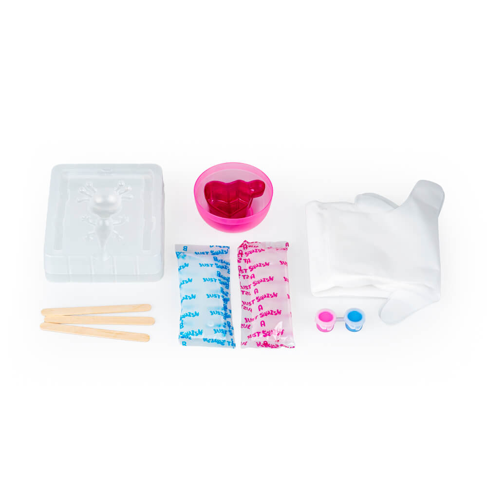 Dumel Discovery Squishy Aksolotl – zawartość zestawu do tworzenia squishy