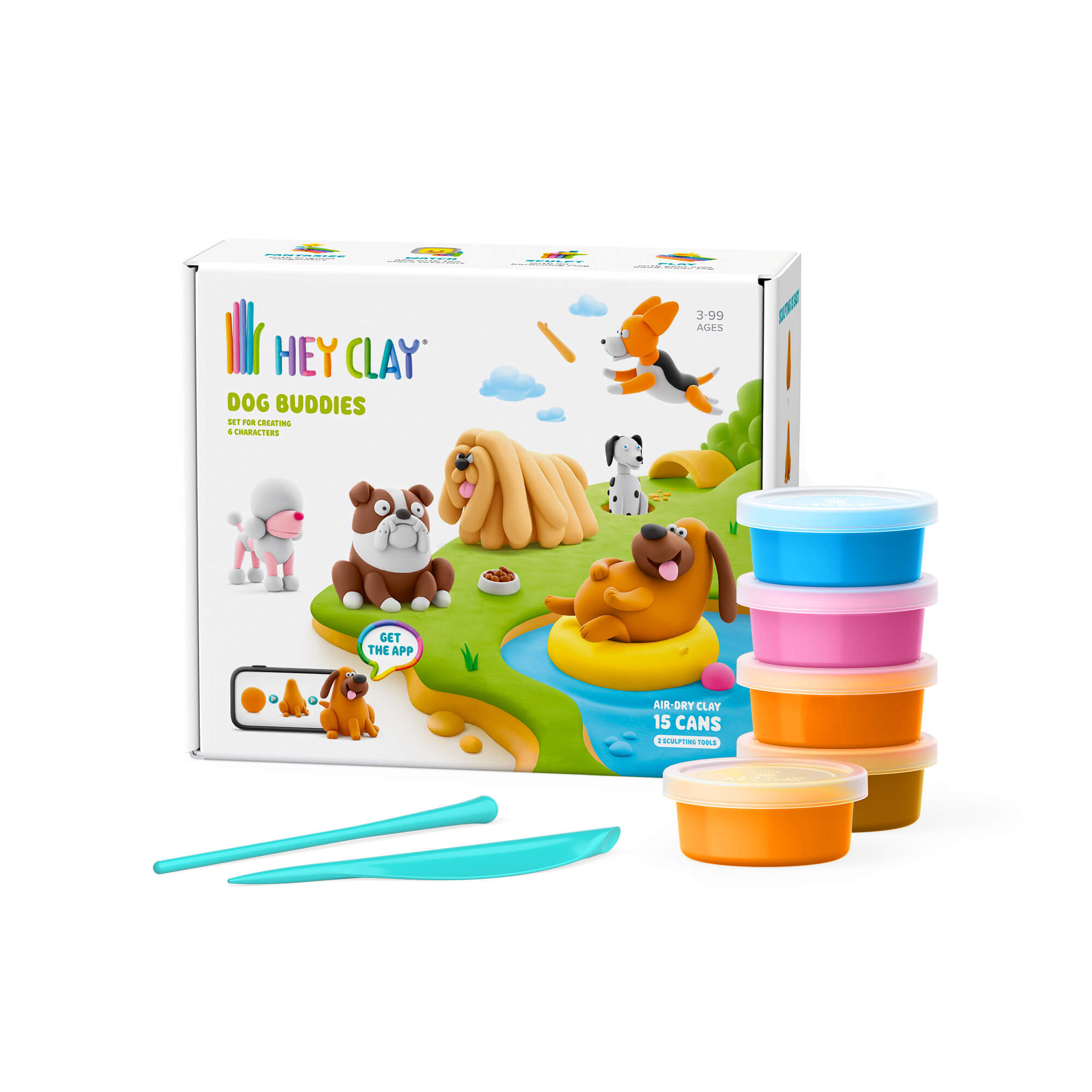 Hey Clay Psi Przyjaciele Dog Buddies 15 – zestaw mas plastycznych