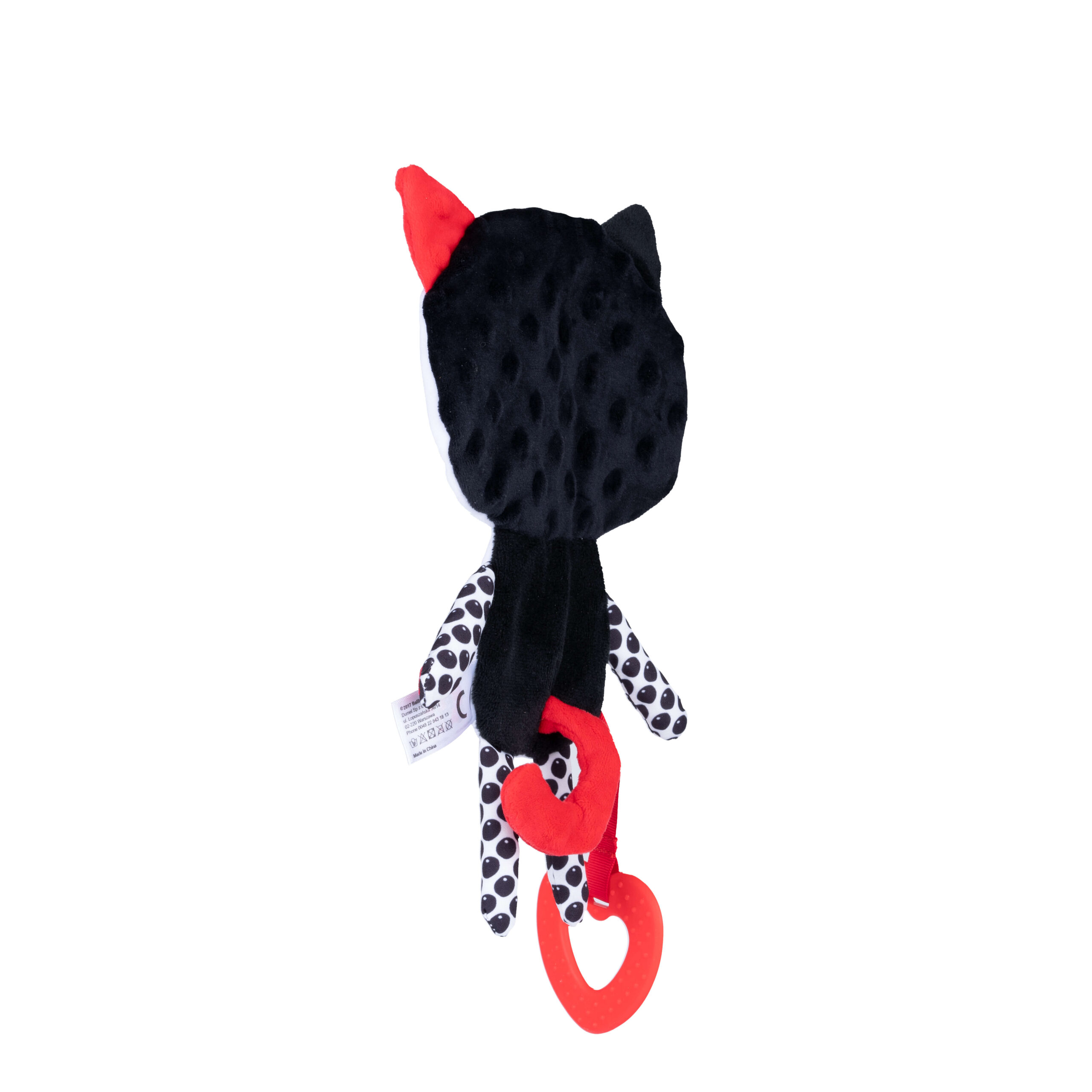 Kontrastowa szeleszcząca sensoryczna zabawka kot