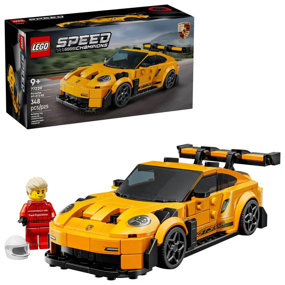 LEGO Speed Champions Porsche 911 GT3 RS 77239 – pudełko i gotowy model
