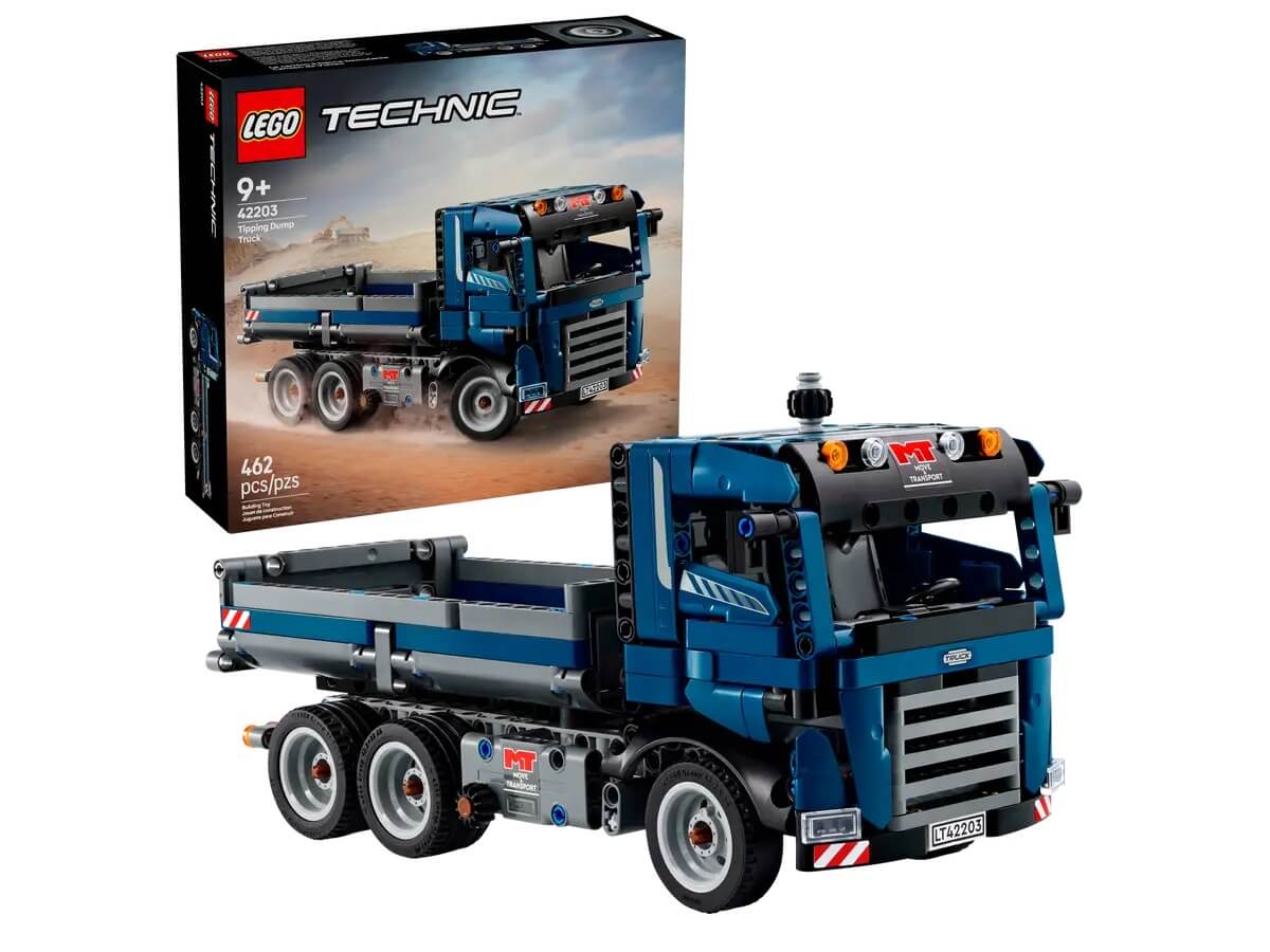 LEGO Technic 42203 – opakowanie zestawu Wywrotka z przechylaną skrzynią