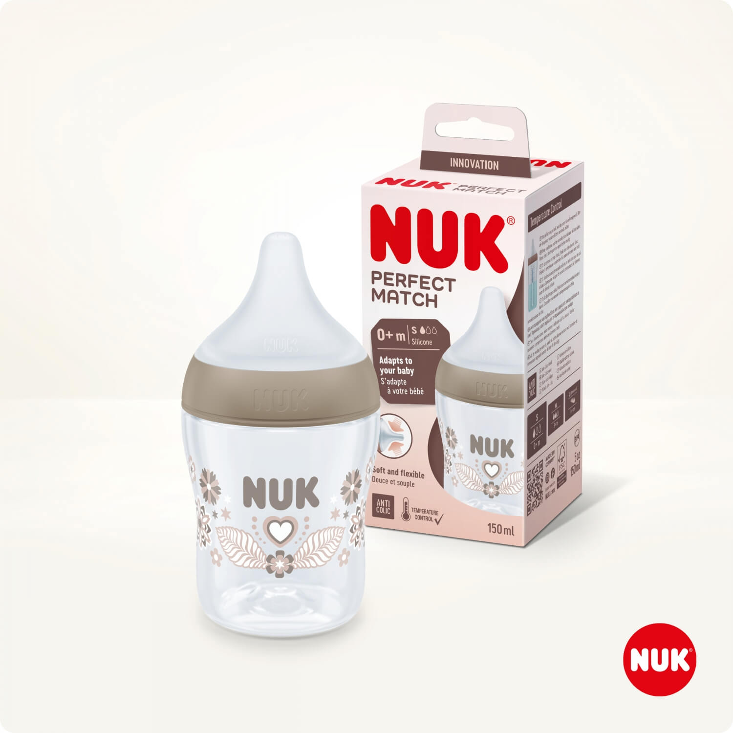 Nuk butelka 150 ml perfect match beżowa Nuk butelka 150 ml perfect match beżowa