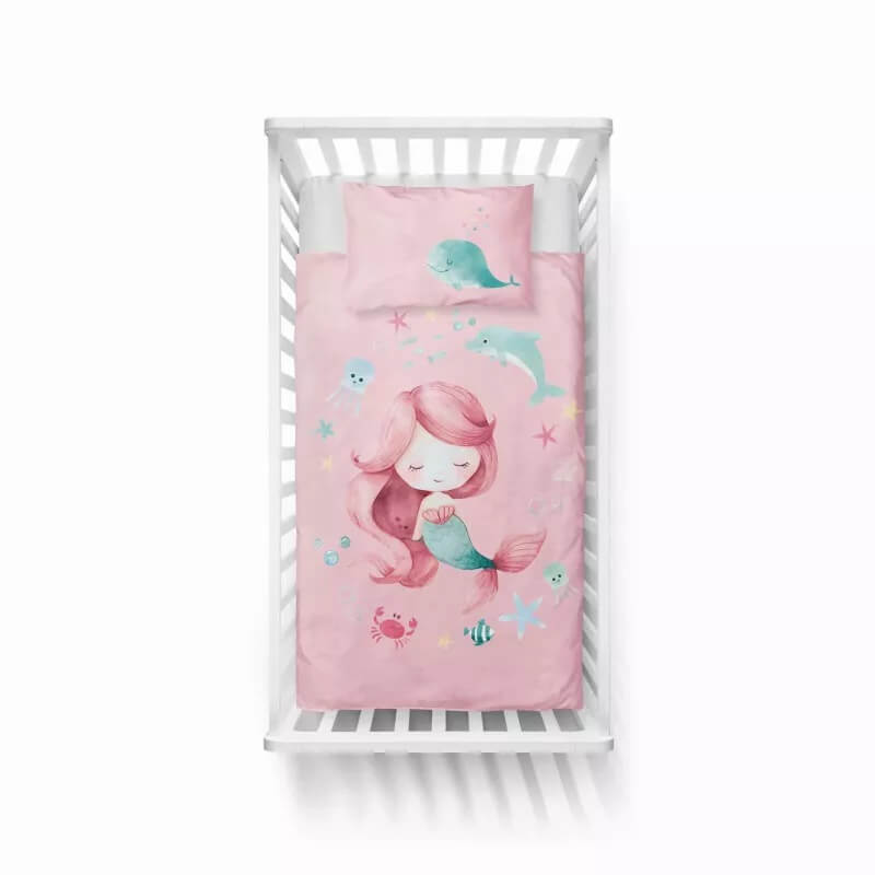 Posciel bawelniana dziecieca Syrenka 90x120 wzor 5512B