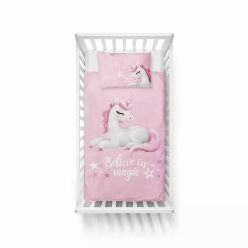 Posciel bawelniana dziecieca jednorozec 90x120 wzor 5517A