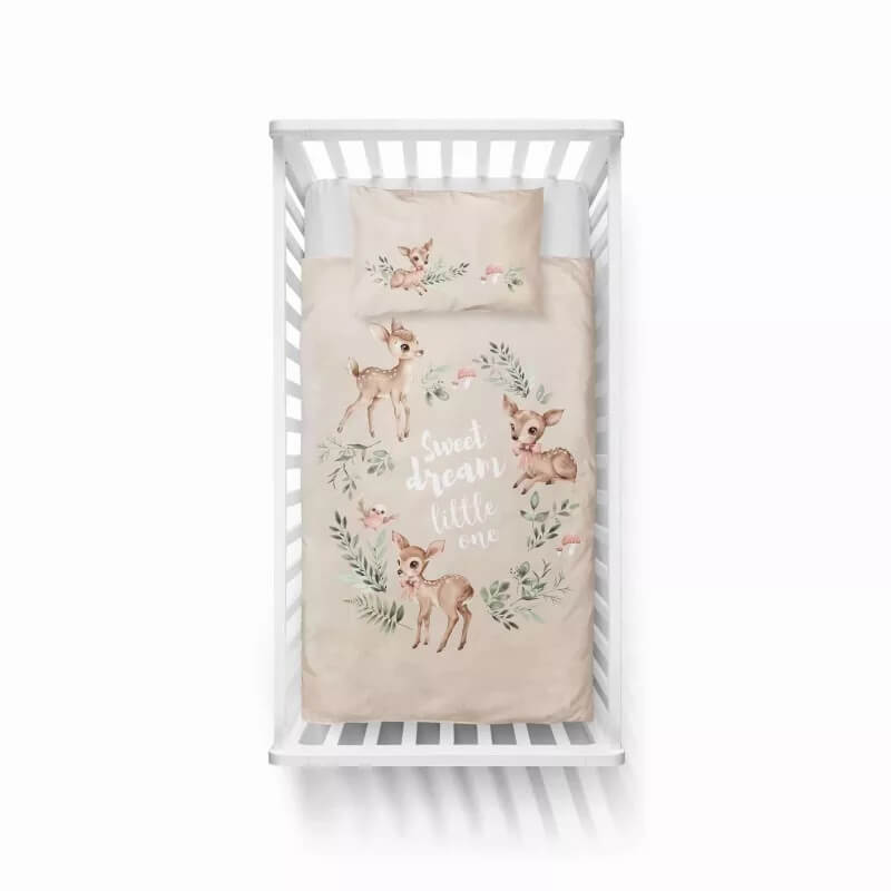 Posciel bawelniana dziecieca sarenki bez 100x135 wzor 5511A