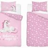 Posciel dwustronna bawelniana do łóżeczka jednorozec 100x135 wzor 5517A