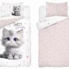 Posciel dwustronna bawelniana do łóżeczka kotek 90x120 wzor 5518B