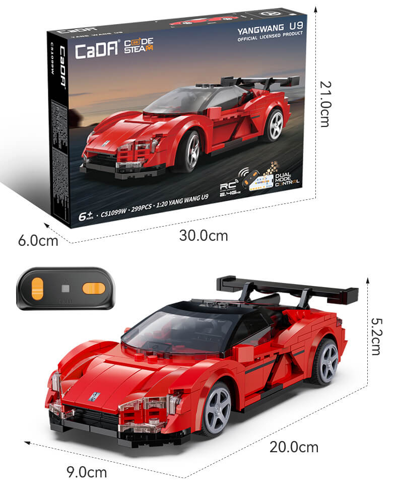 CaDA Yangwang U9 RC opakowanie i złożony model