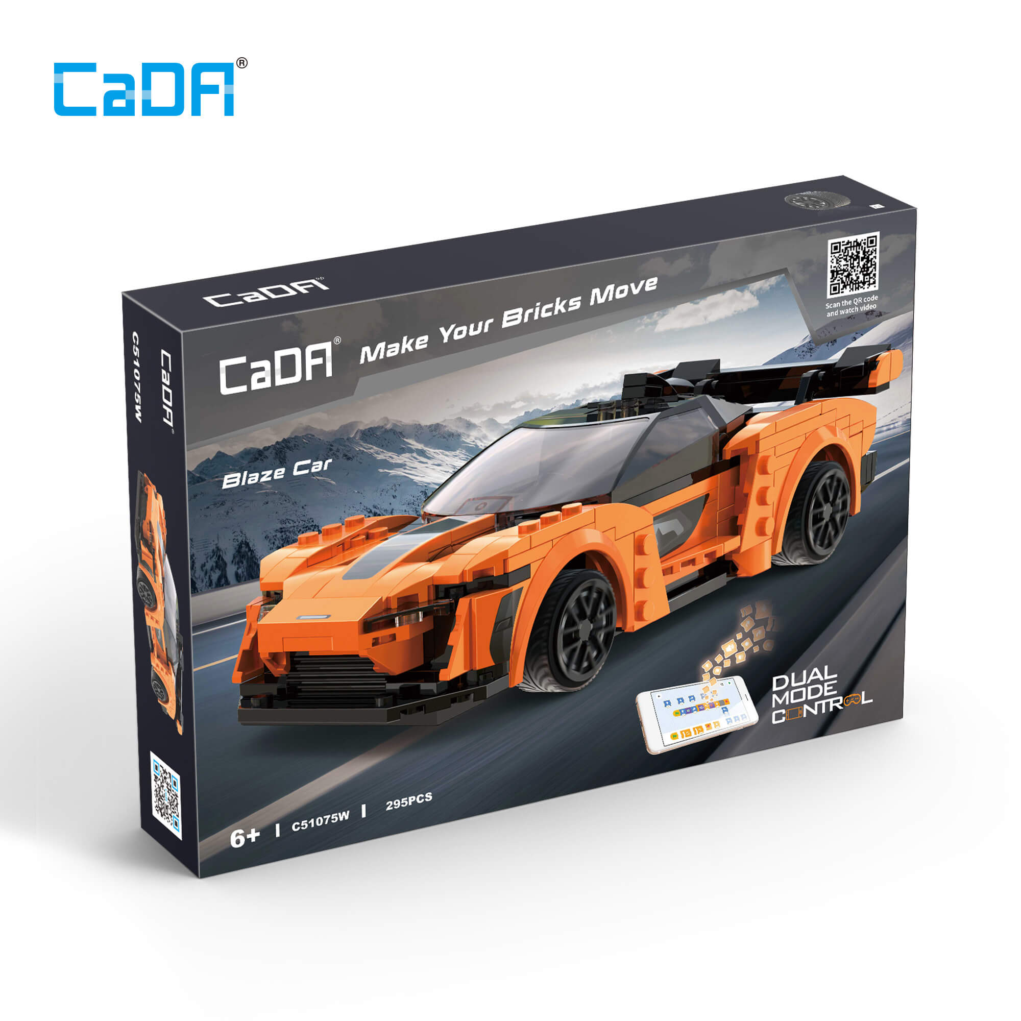 CaDA Blaze Car RC C51075W zestaw klocków 295 elementów