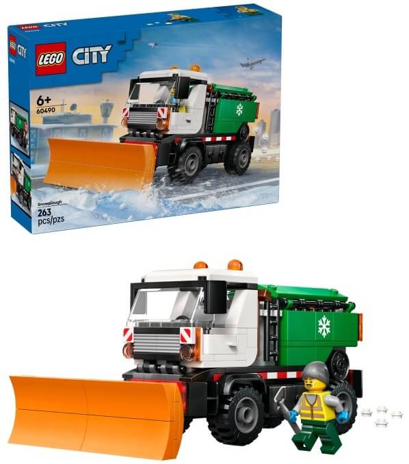 LEGO City 60490 Pług śnieżny opakowanie i model