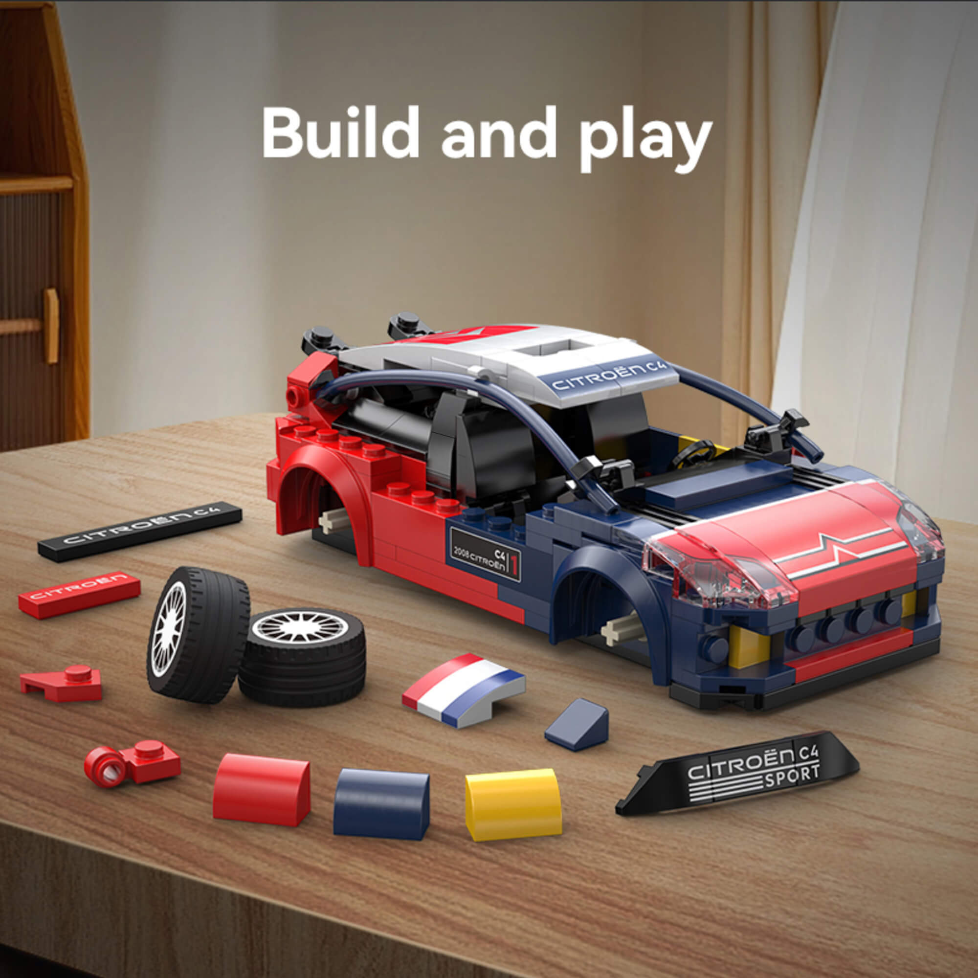 Przód modelu CaDA Citroen C4 WRC – rajdowe auto sportowe