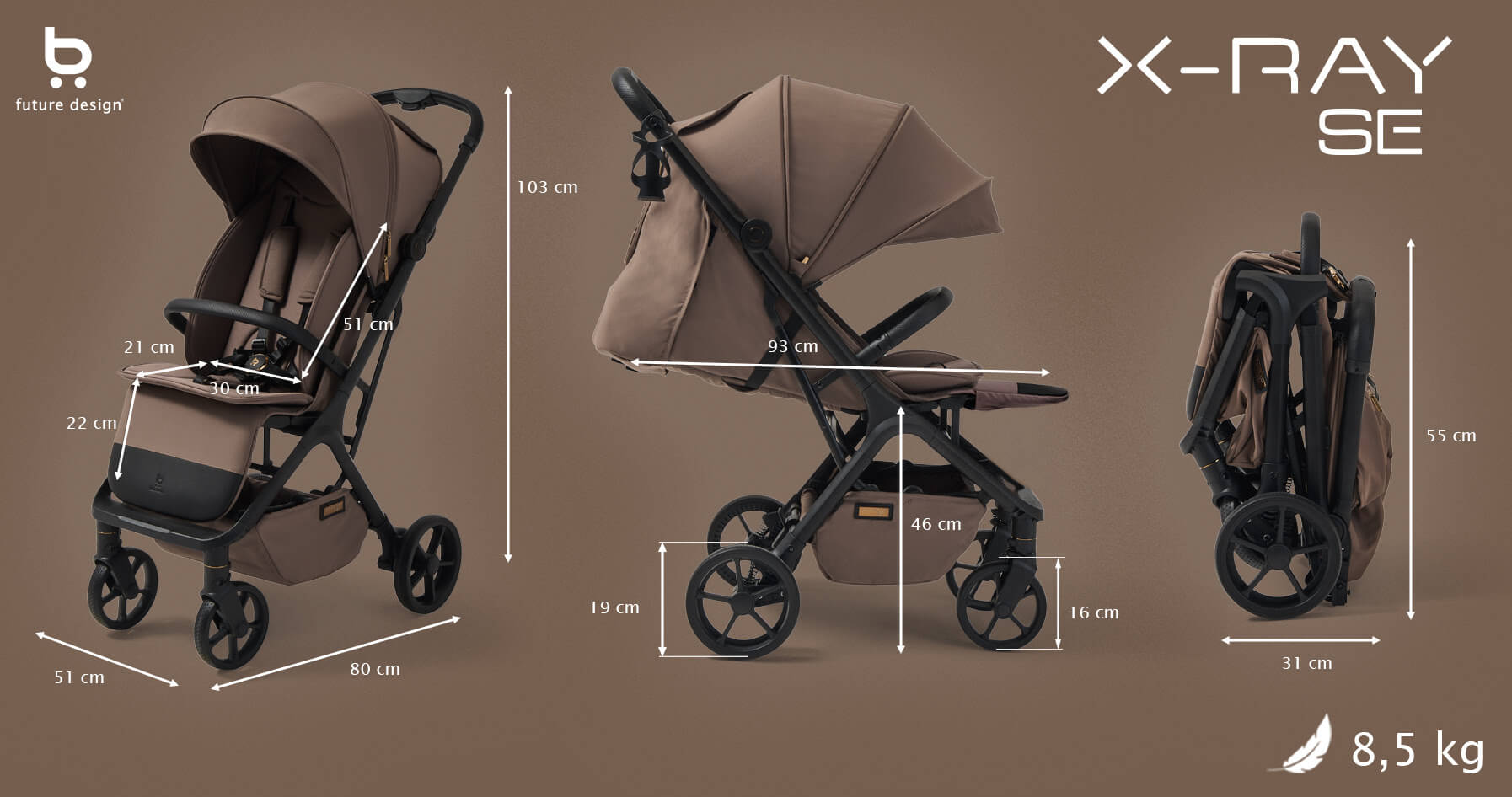 X RAY SE wymiary i waga