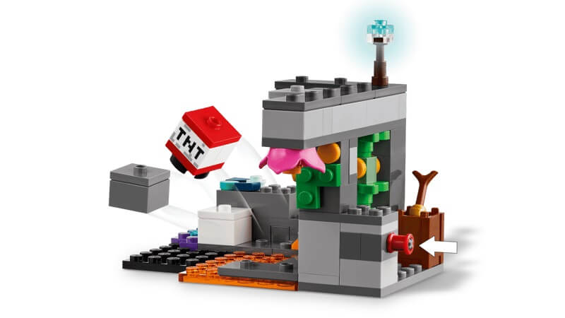 lego minecraft 21274 jaskinia tnt