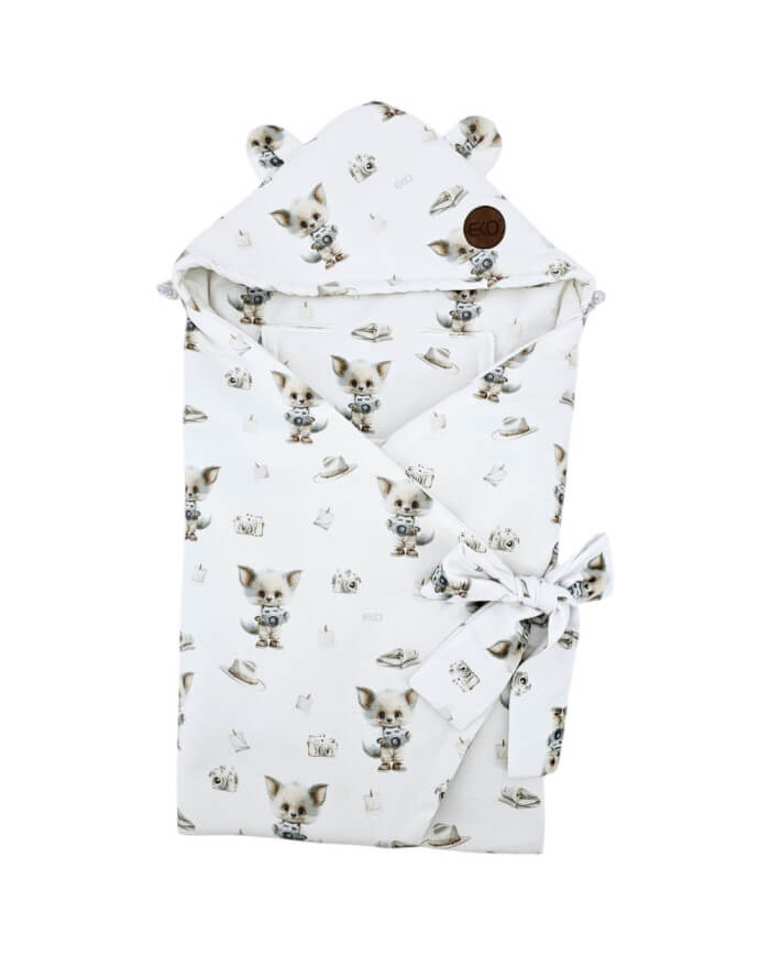 bambusowy śpiworek do fotelika samochodowego dla niemowlaka photographer